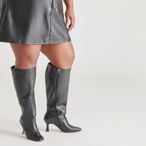 GYRA EXTRA WIDE CALF BOOTS BLACK LEATHER